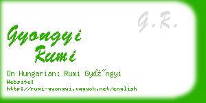 gyongyi rumi business card